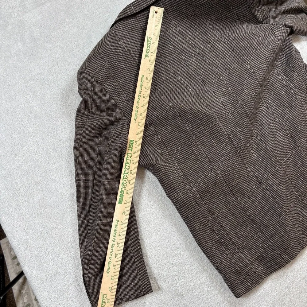 Vintage Bill Blass Brown‎ Tweed Sports Coat Mens 100% Silk Single Breasted